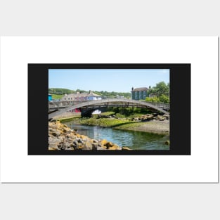Footbridge Over The River Aeron In  Aberaeron Posters and Art
